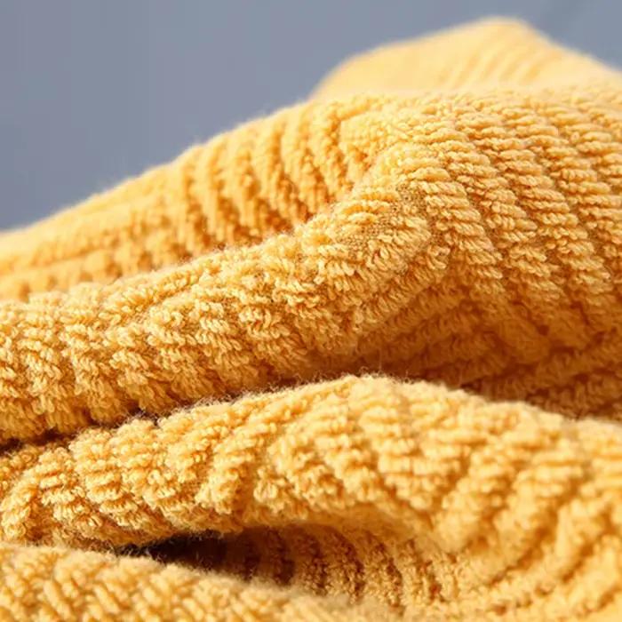 Serviette de bain en pur coton optique pour adulte et famille