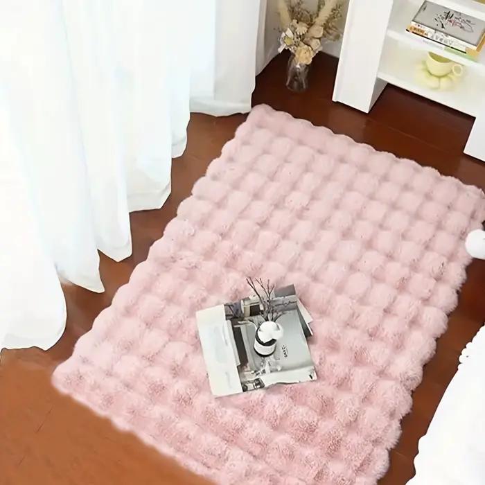 Tapis luxueux en fausse fourrure de lapin et daim - Tapis doux