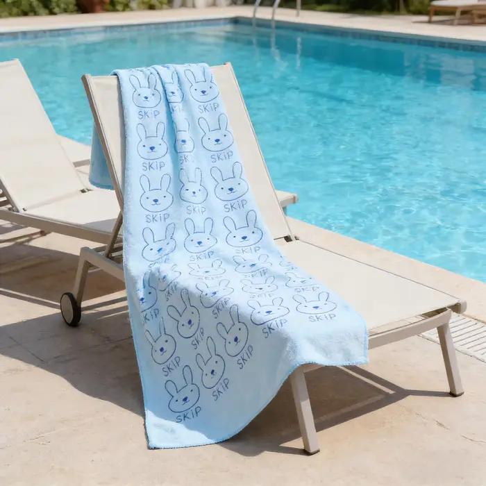 Serviette de bain en microfibre pour enfants avec motif de dessin animé – Couverture