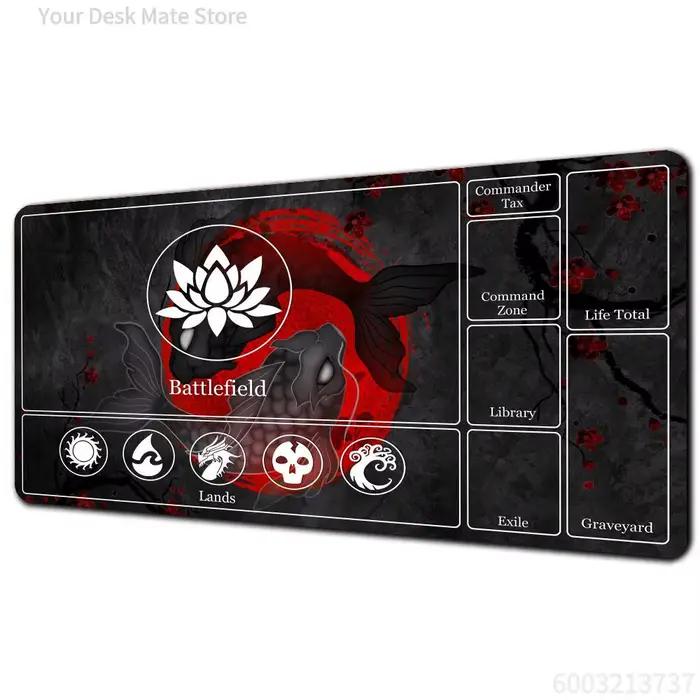 Tapis de jeu Magic Playmat avec zones, tapis de jeu MTG, design Dark Lotus, tapis de bureau, extension de clavier gamer, tapis de souris en caoutchouc antidérapant