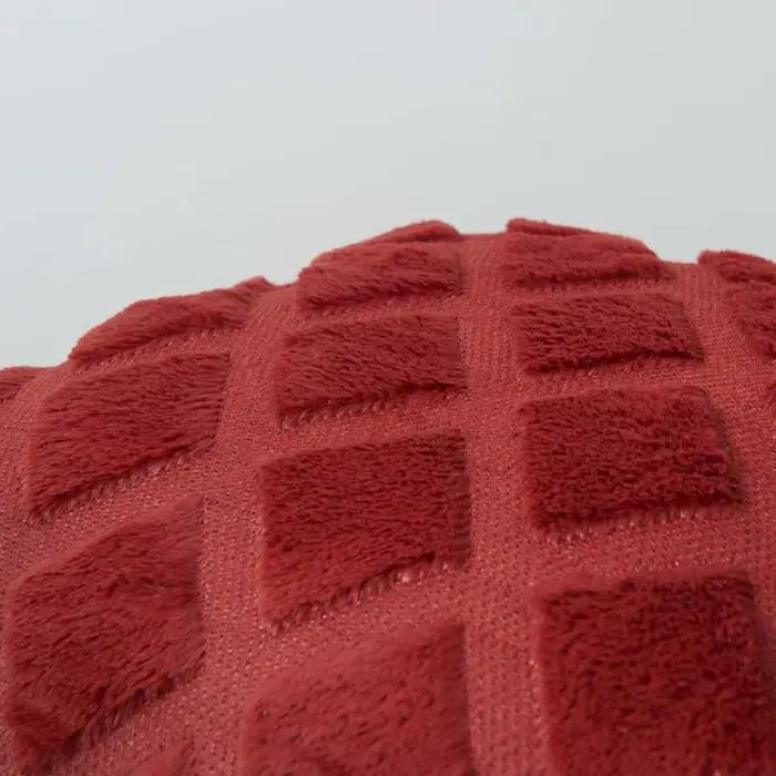 Juste de coussin en peluche diamant pour la décoration de la maison
