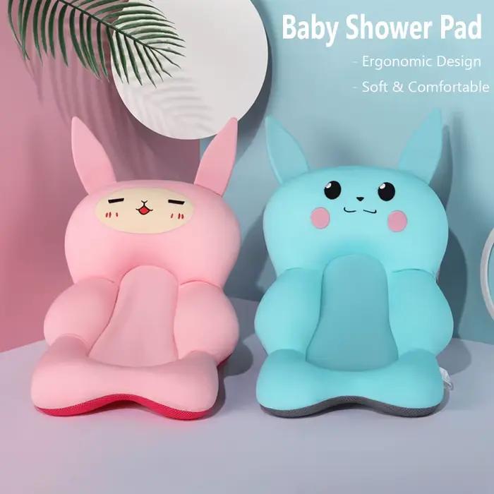 Siège de baignoire en polymère antidérapant pour bébé, coussin de soutien de sécurité pour nouveau-né, oreiller souple pliable