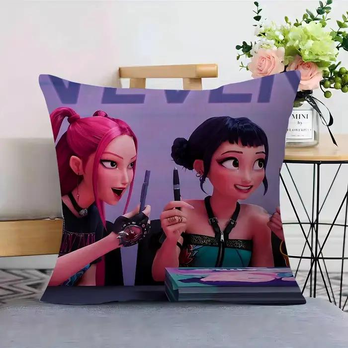 Housse de coussin Kpop D-demon Hunters, décoration de style farmhouse, housses de coussin décoratives pour canapé