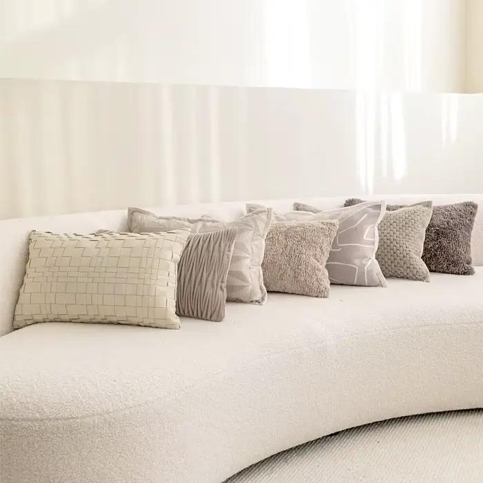 Housse de coussin Texture couleur café gris clair