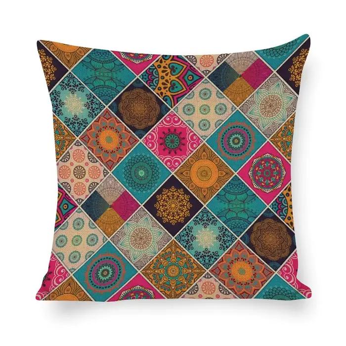 Nouveau Coussin lin 45*45 cm taie d'oreiller décor à la maison canapé oreiller