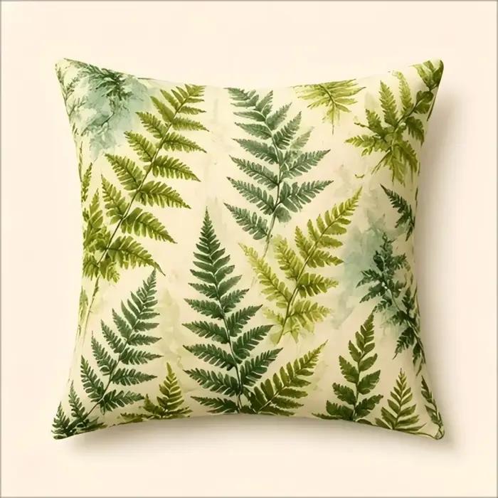 Housses de coussin botaniques vert sauge