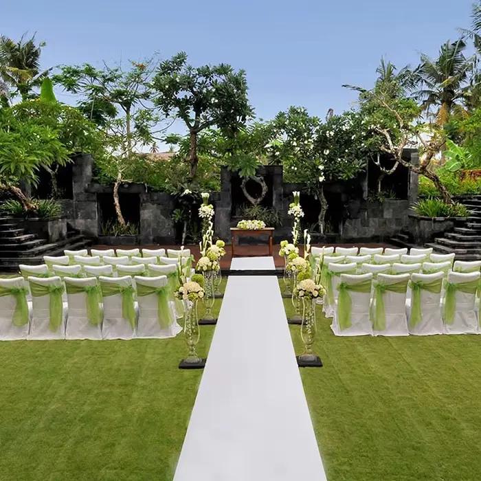 Tapis de mariage blanc romantique