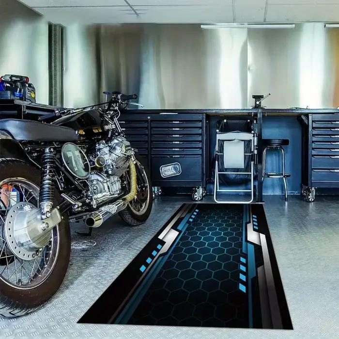 Tapis de sol pour garage de moto VIKAMA, tapis d'exposition pour course, résistant à l'huile et à l'usure, pour atelier, couloir, décoration intérieure