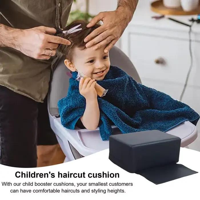 Siège rehausseur de barbier en cuir PU pour enfants, tabouret de coupe de cheveux, coussin, chaise de coiffure professionnelle pour enfants, siège de coupe de cheveux