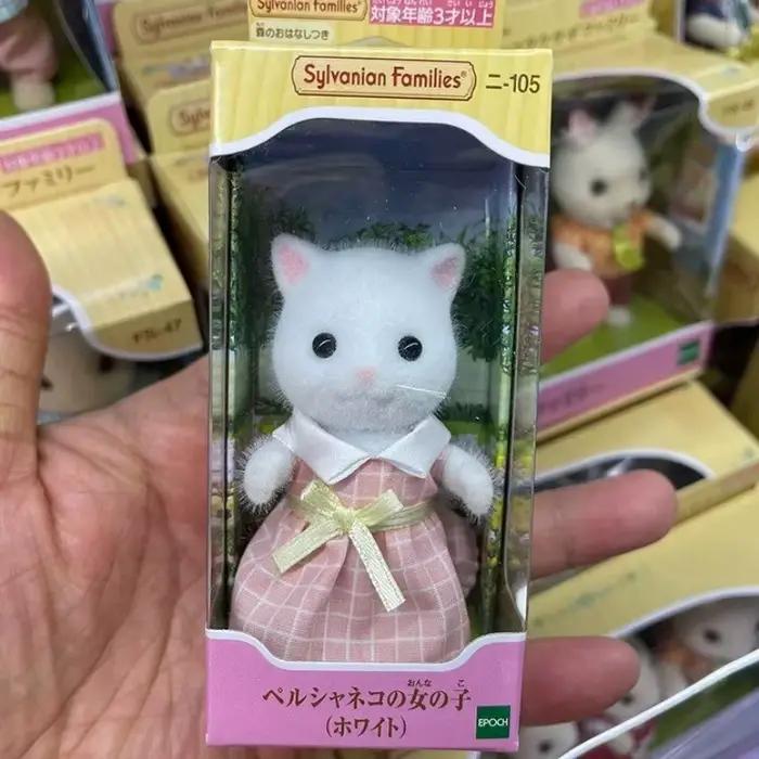 Sylvanian familles Silvanie famille authentique fille jouets enfants filles Ternurines persan chat soeur cuisines jouet Miniature nourriture