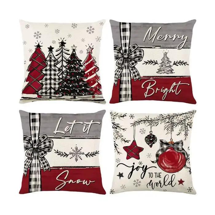 Housse de coussin thème de noël
