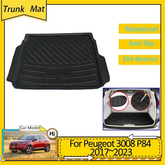 Tapis de Coffre de Voiture pour KIT 3008 MK2 P84 2017 2018 2019 2020 2021 2022, Accessoire Auto Antidérapant, Oligant, Imperméable