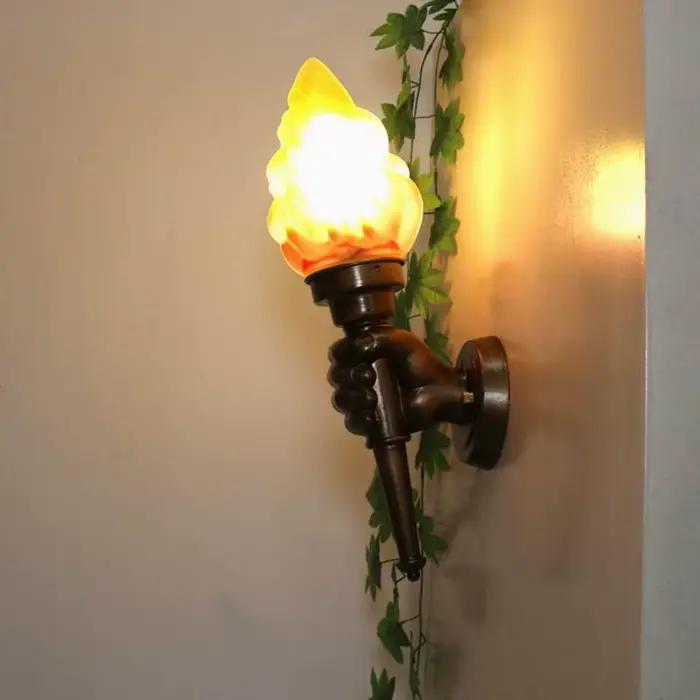 Lampe murale industrielle simple, moderne et créative, style torche, vintage, pour salle de bain, loft, escalier, extérieur, luminaire