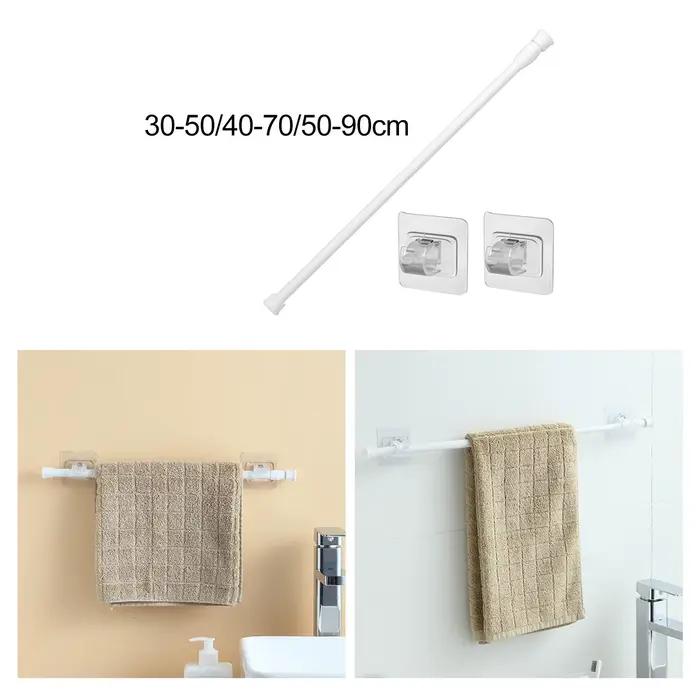 Tringle à rideau télescopique en métal sans perçage