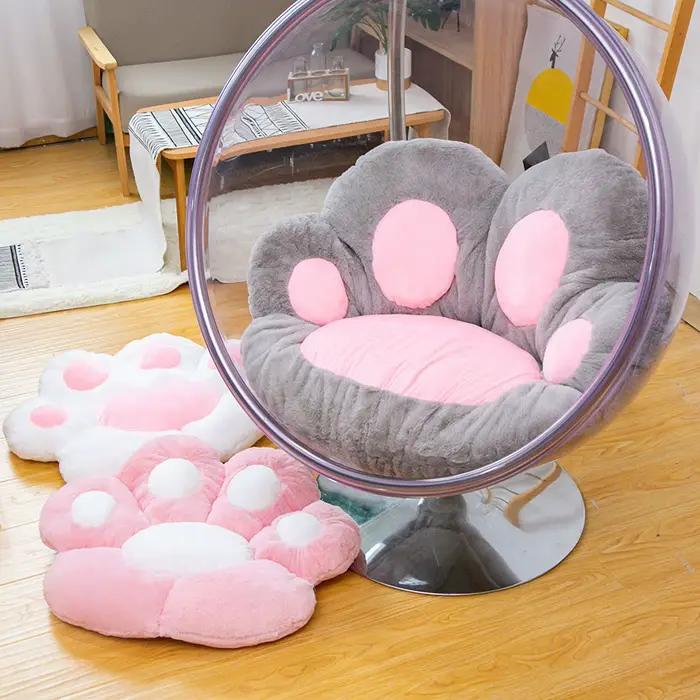 Coussin de dossier de patte de chat mignon