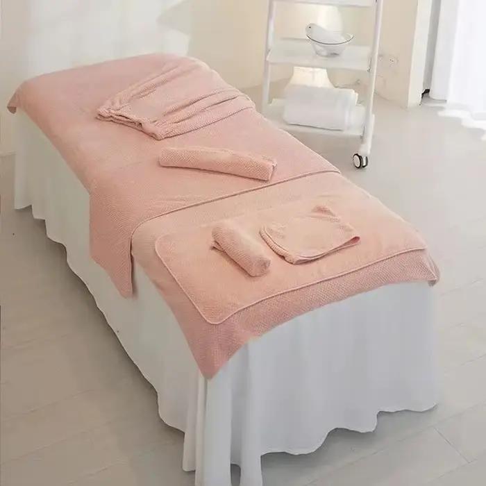 Serviette de lit en velours avec logo personnalisé