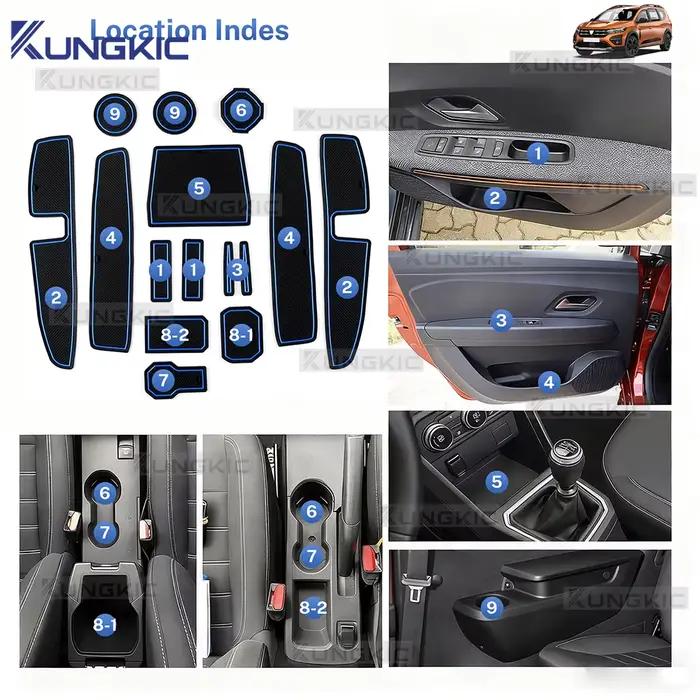Tapis de rainure de porte de voiture pour Dacia Jogger hybride 2021 2022 2023 2024 2025, tapis de fente antidérapant, intérieur automobile, accessoires Dacia Jogger