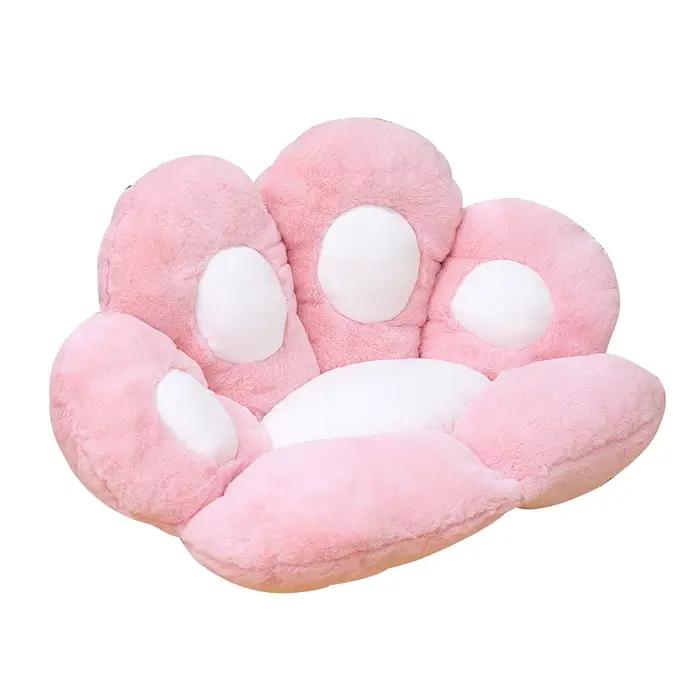 Coussin de dossier de patte de chat mignon