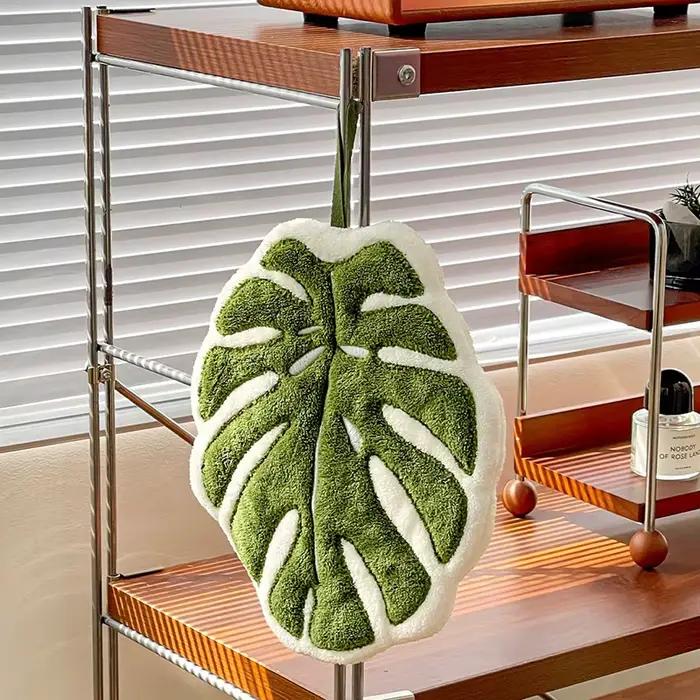 Mouchoir plante verte, essuie-mains