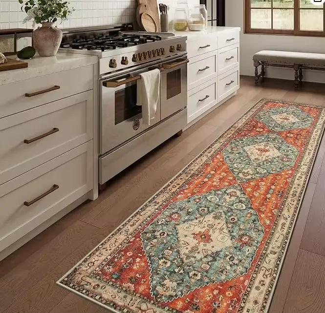 Bohême treillis couloir tapis coureur cuisine pour couloirs Vintage