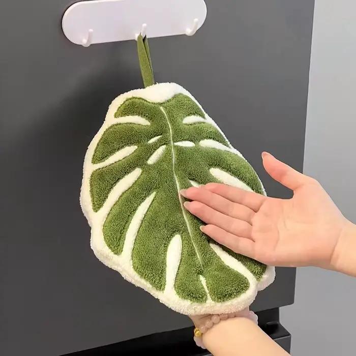 Mouchoir plante verte, essuie-mains