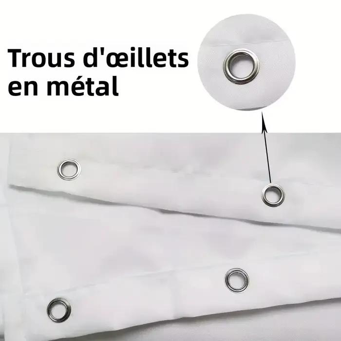 Rideau de douche imperméable en Polyester avec 12 crochets en plastique