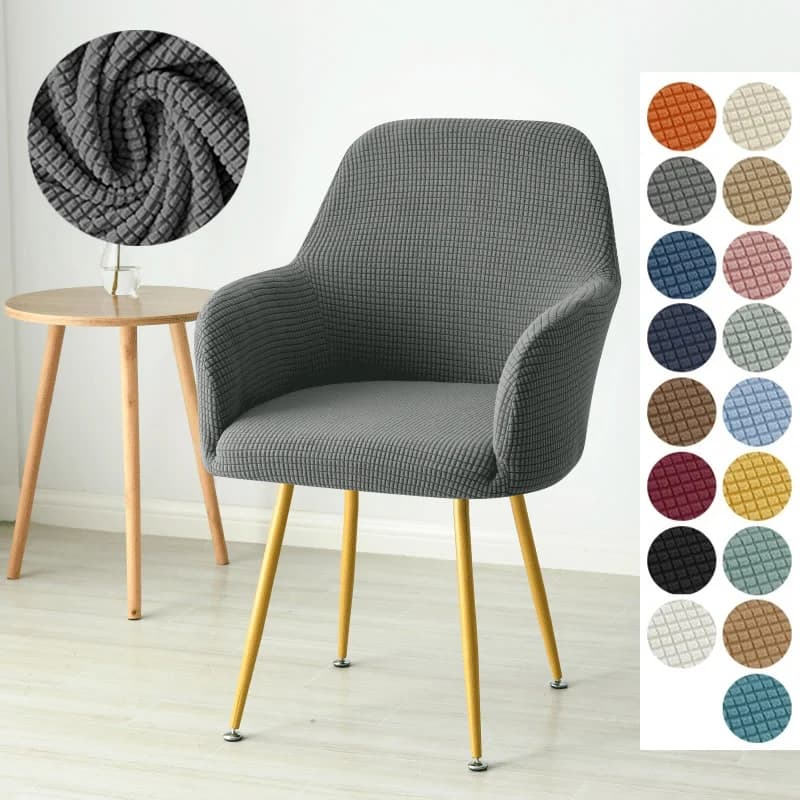 1/4/6 pièces élastique polaire bras haut fauteuil couvre salle à manger réglable fauteuil couvre hôt