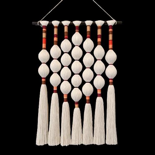 Grande suspension murale en macramé, tissage bohème fait main, tapisserie murale pour le salon, déco