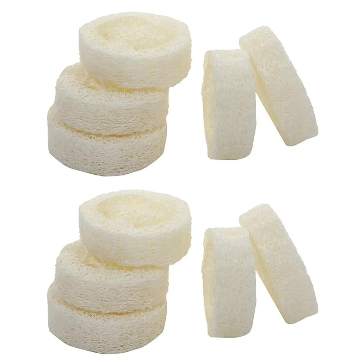 Tranches de luffa de cuisine écologiques, anti-rayures, éponge à récurer naturelle, facile à nettoye
