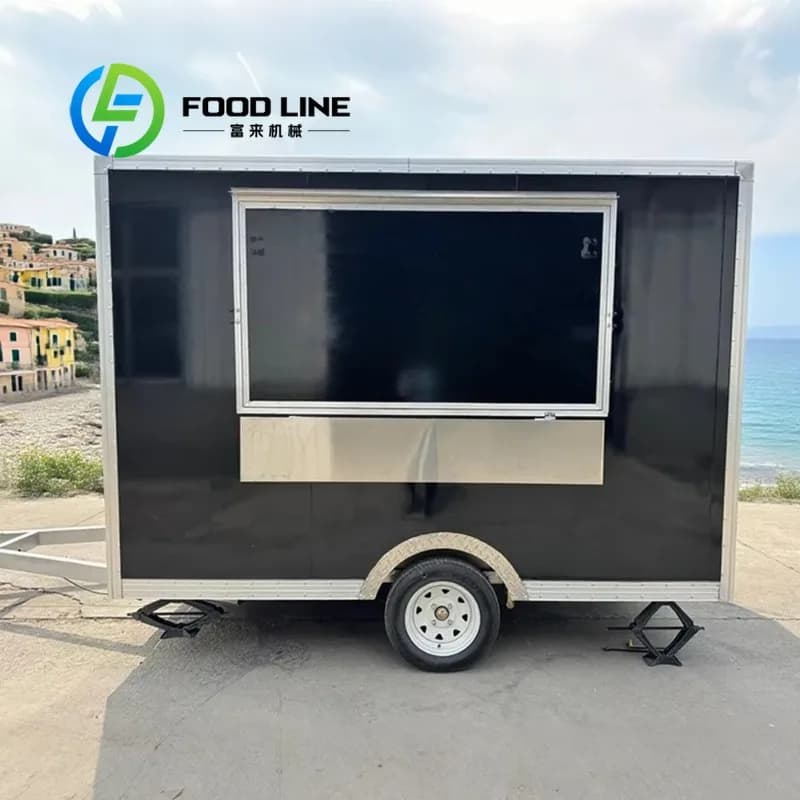 Cuisine mobile entièrement équipée pour remorque de camion de nourriture carrée de détail de Kebab d