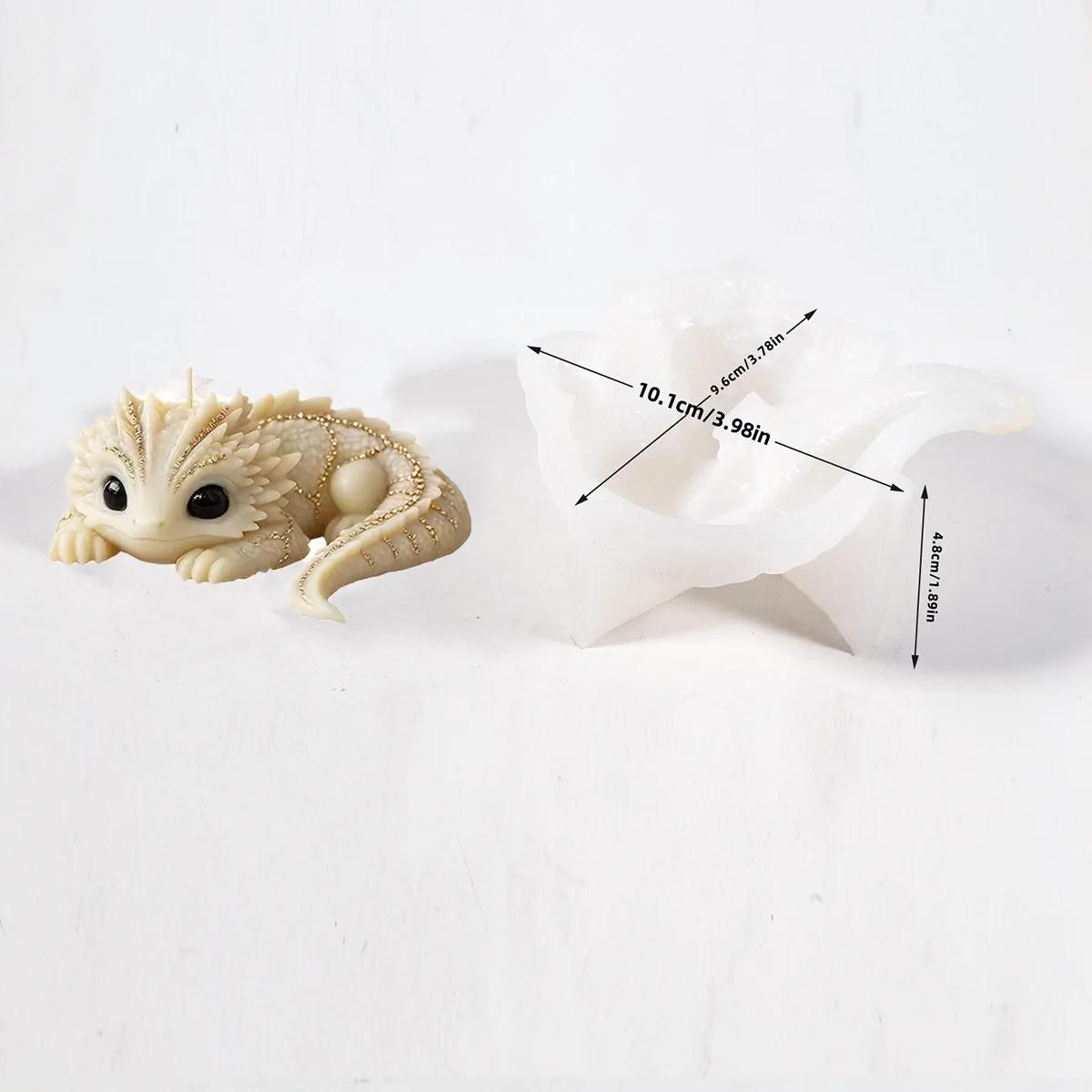 Moule en silicone pour bougie parfumée Salamandre, moule DIY pour figurine d'animal en plâtre ou rés