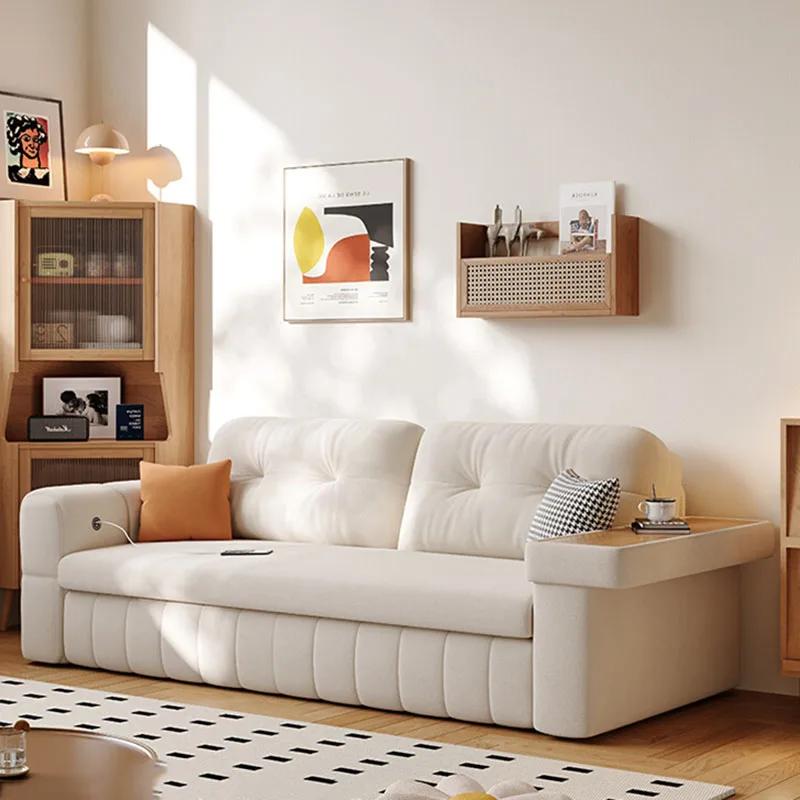 Nordique salon canapés lit minimaliste famille confortable relaxant canapé-lit fauteuil