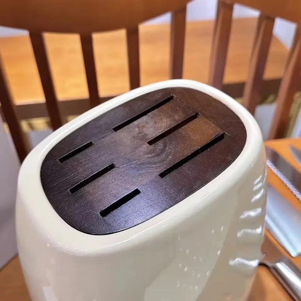 Nouvel accessoire de cuisine 2026 : Porte-couteaux en acier inoxydable de haute qualité, noir, blanc et crème