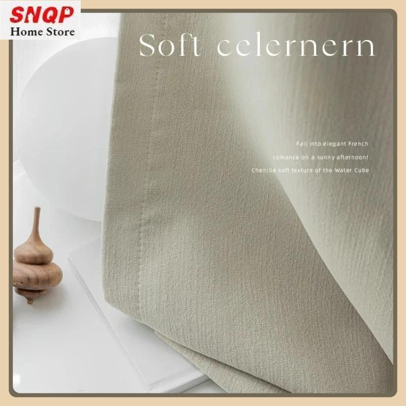 Rideaux occultants français blanc crème, pour salon, chambre à coucher, salle à manger, en coton et lin, personnalisés, fenêtre épaisse, Tulle blanc