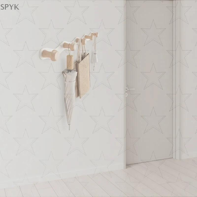 Crochet en bois pour salle de bain
