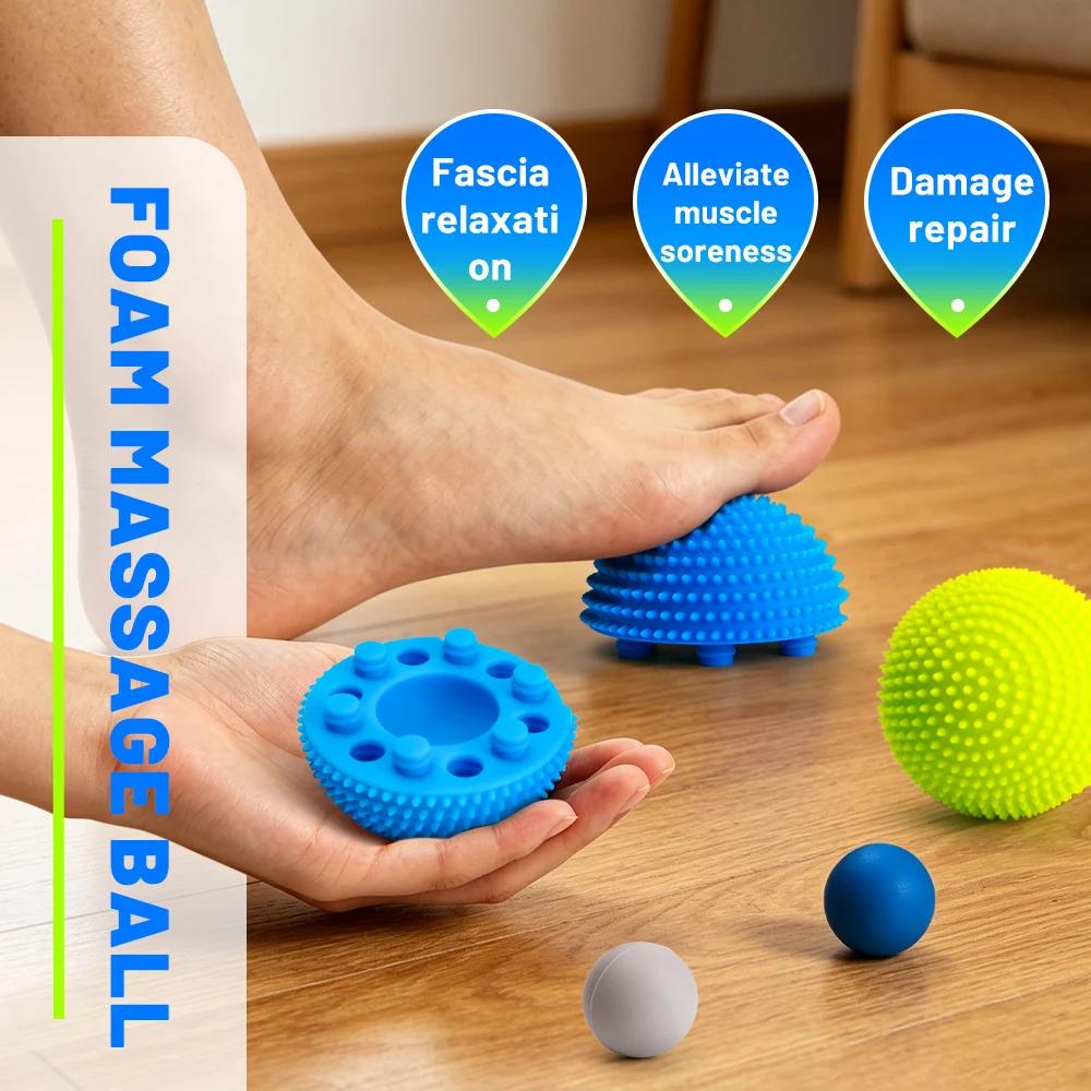 Ballon de massage fascia pour relaxation musculaire, yoga, fitness, massage des pieds, points d'acupuncture, méridiens, masseur corporel complet