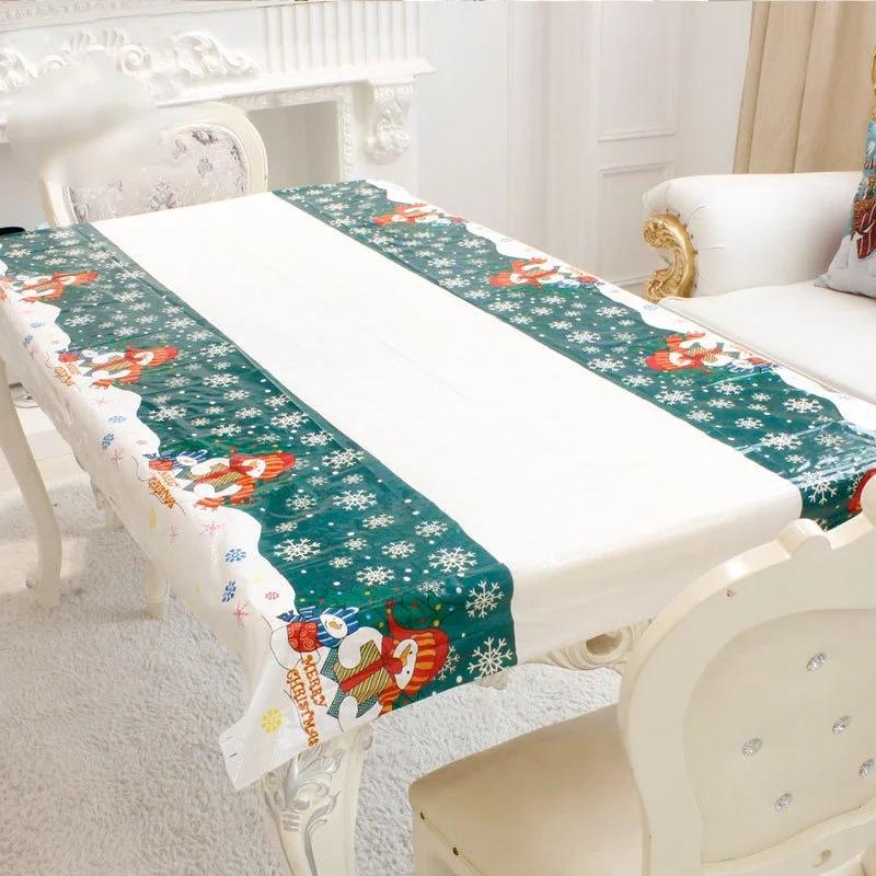 Nappe rectangulaire de Noël avec impression de poulet