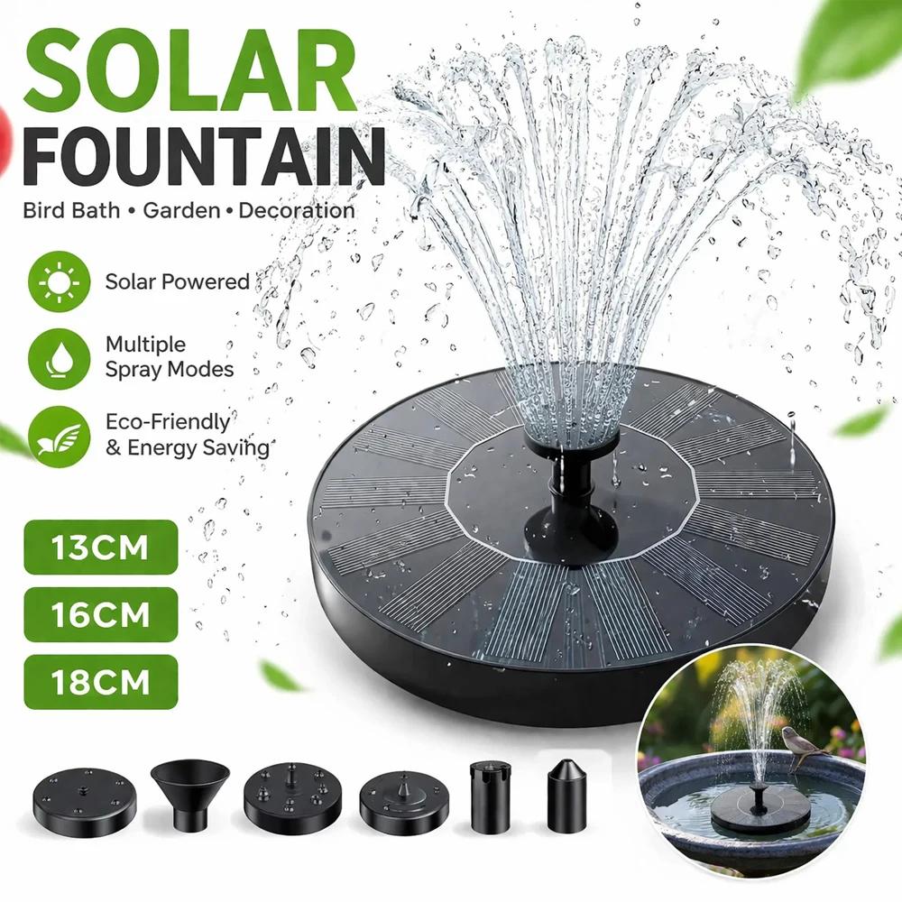 Fontaine solaire d'extérieur, pompe à eau pour bains d'oiseaux, étangs de jardin, piscines, aquariums et bassins à poissons