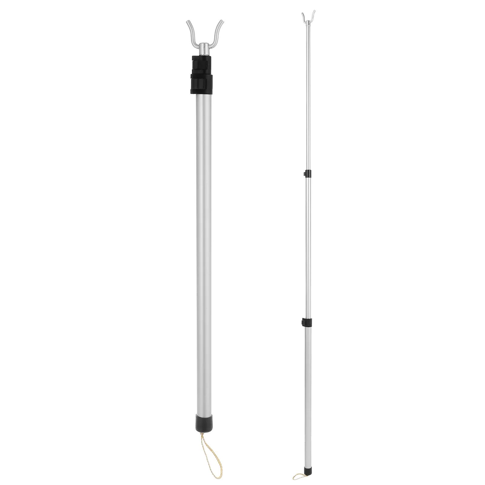 1 pièce - Séchoir à linge rétractable en alliage d'aluminium, perche télescopique pour le séchage du linge, pour balcon, salle de bain, usage domestique, léger et robuste