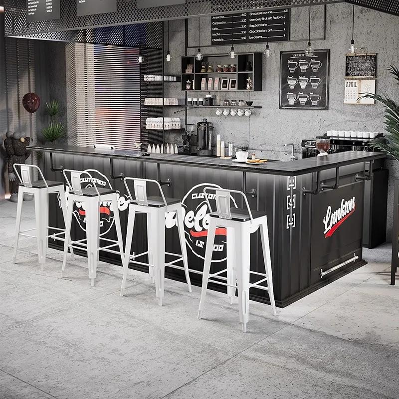 Comptoir de style industriel haut de gamme pour bar à domicile, usage extérieur, hôtel, fer forgé, créatif, restauration, billard, café, restaurant, bar - Caractéristiques