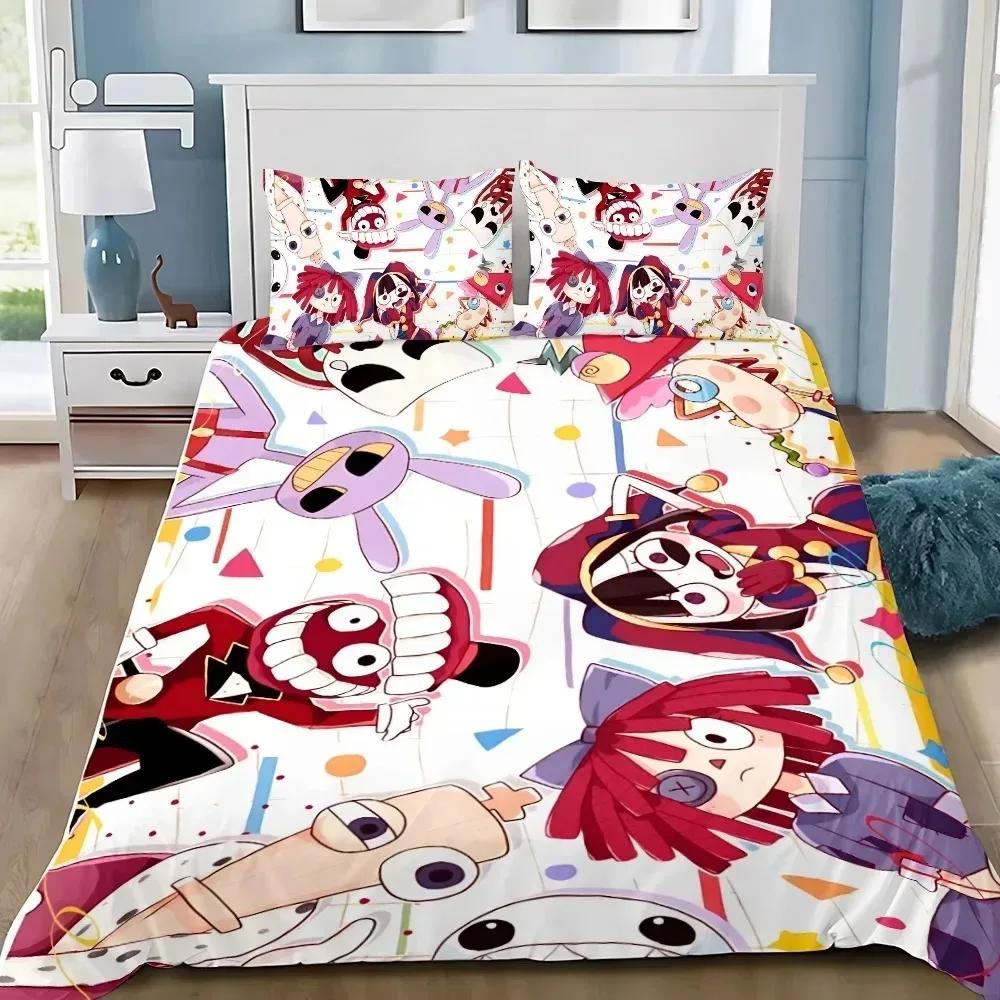 Incroyable housse de couette de cirque numérique, taie d'oreiller, ensemble de literie pour adulte, garçon et fille, décoration de chambre à coucher, cadeau pour enfants, simple, Double taille