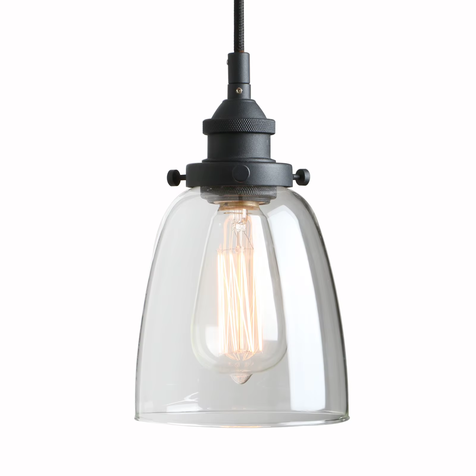 Lampe à suspension en verre style industriel, lampe de confrontation de style vintage pour salon sal