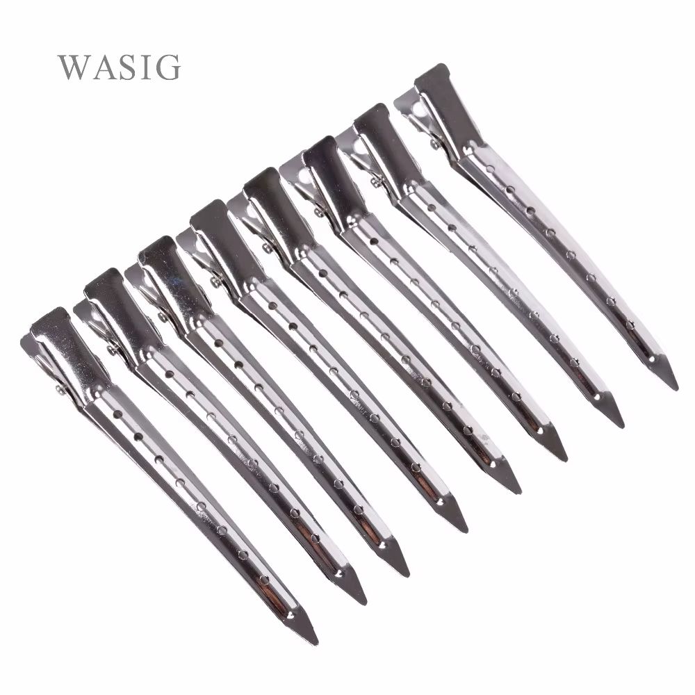 Pinces à cheveux en métal pour Salon professionnel, 10 pièces, 9CM, outils de coiffure, bricolage, é