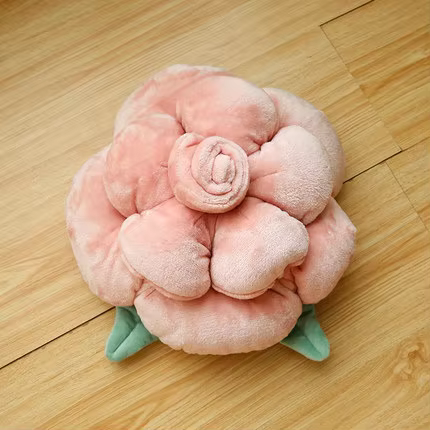 Coussin en peluche Design Rose avec fleurs, oreiller de taille créatif, joli coussin de taille pour 