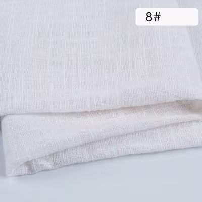 Tissu lin gaze de coton uni pour la couture, tissu mousseline doux, parfait pour les vêtements des f