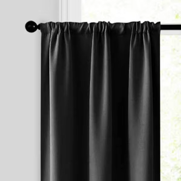 Panneaux noirs chambre salon rideau oeillet haut court occultant petites rideaux pour cuisine fenêtr