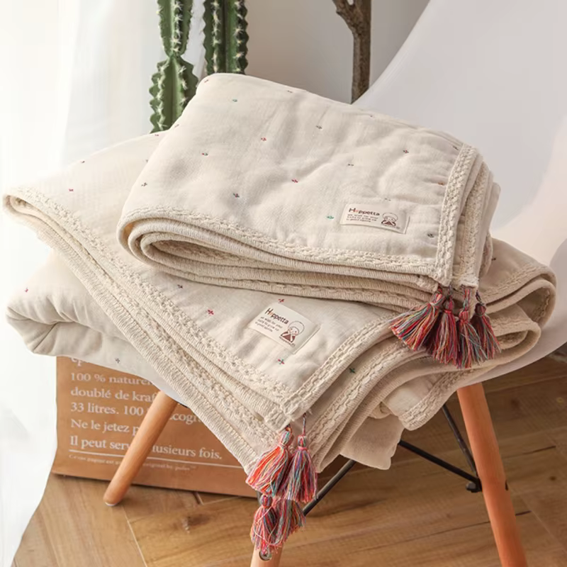 Couverture en mousseline pour la maison, canapé-lit, serviette en coton pour enfants, couvertures do