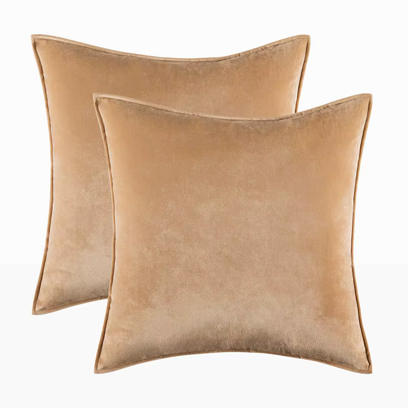 Inyahome-Ensemble de 2 taies d'oreiller décoratives en velours solide, housse de coussin, canapé, ch