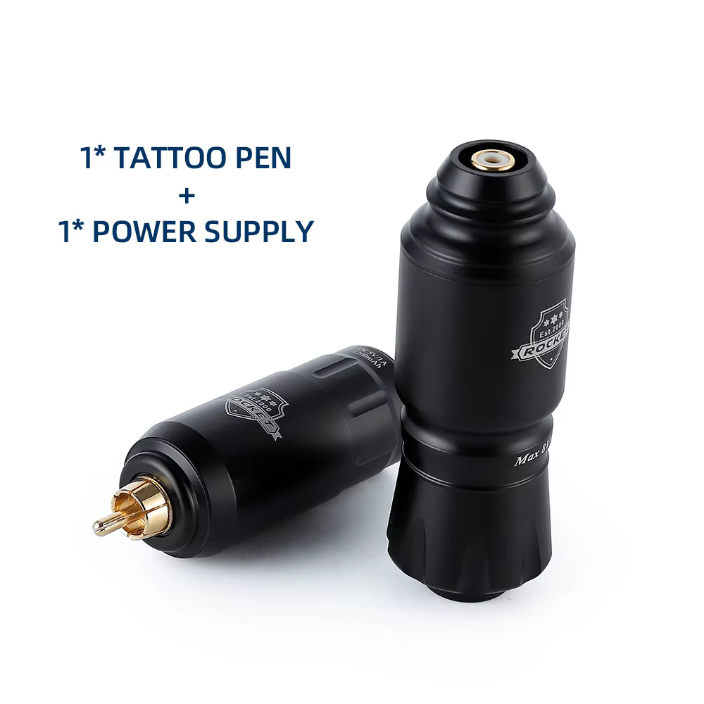 Ensemble de Mini Machine à tatouer fusée 9000 tr/min, 1200mAh, alimentation électrique sans fil, aff