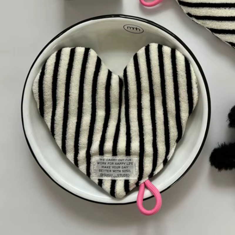 Tapis de repas à carreaux en forme de cœur, dessous de verre en dentelle plissée, coussin isolant mi